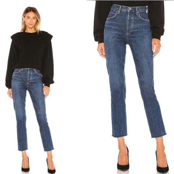 Agolde Denim - AGOLDE Remy High Rise Straight in Film